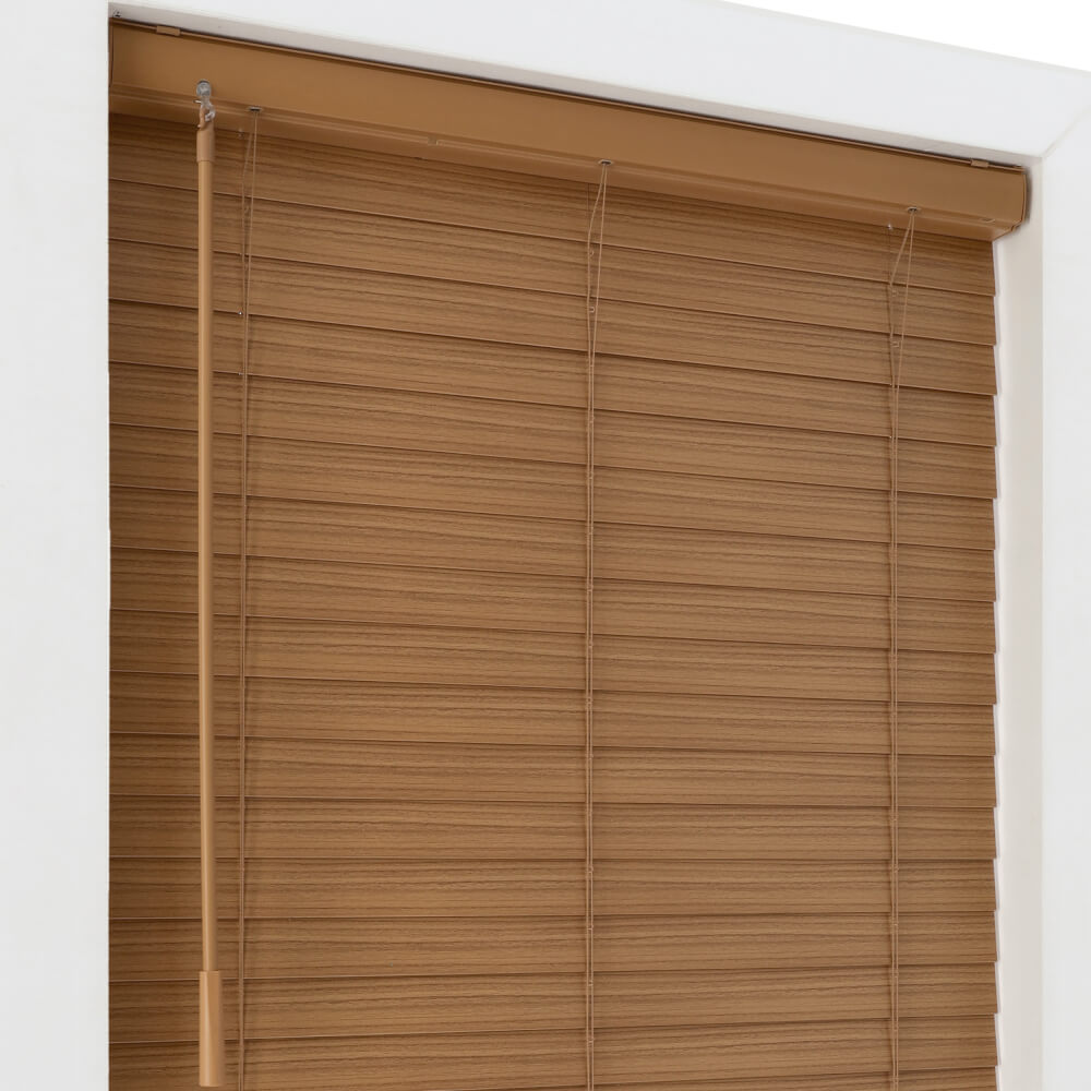 Oak wood faux wood blinds